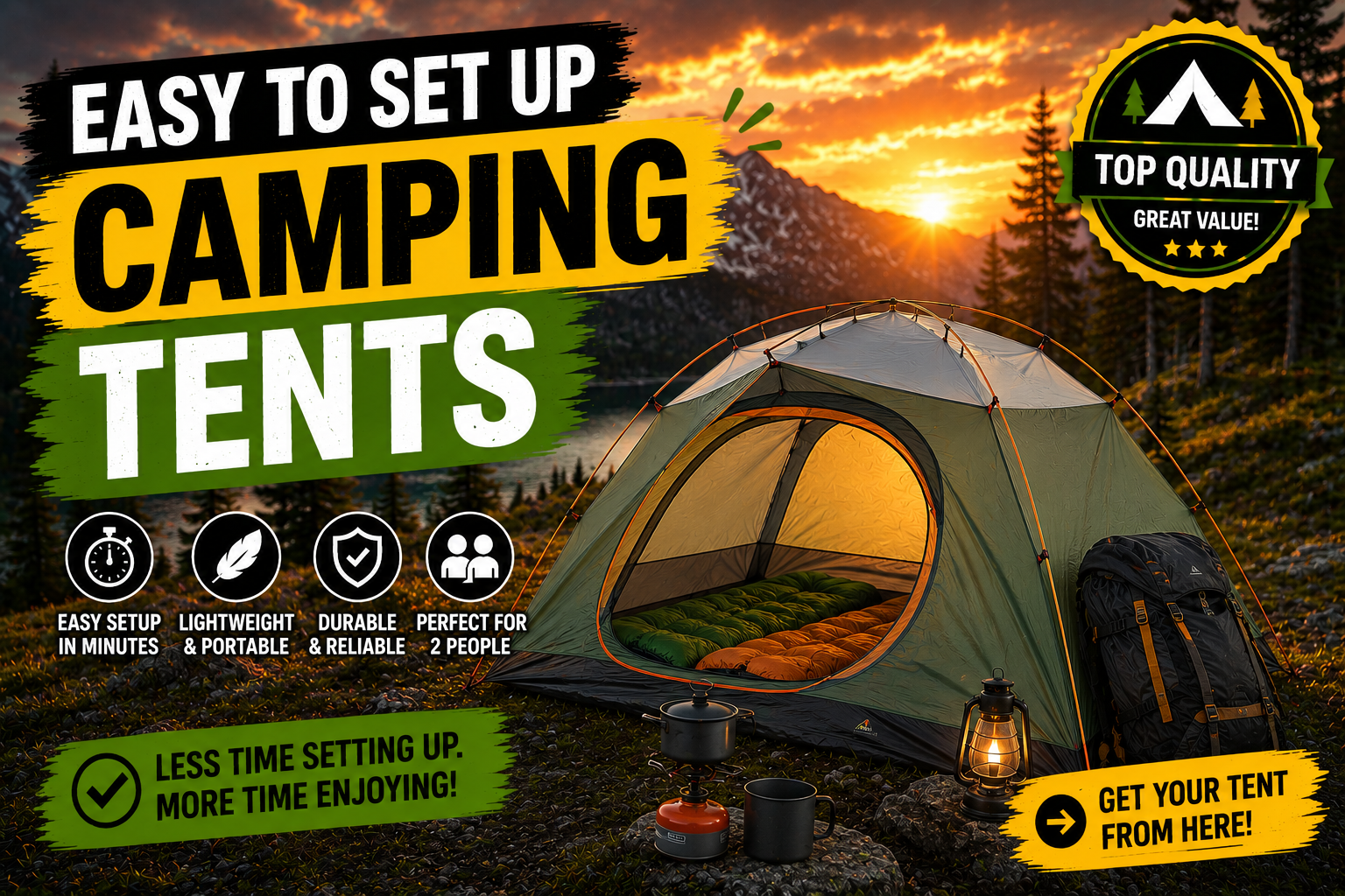 easy to set up camping tents