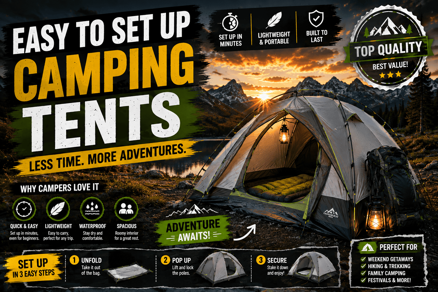 Easy to Set Up Camping Tents
